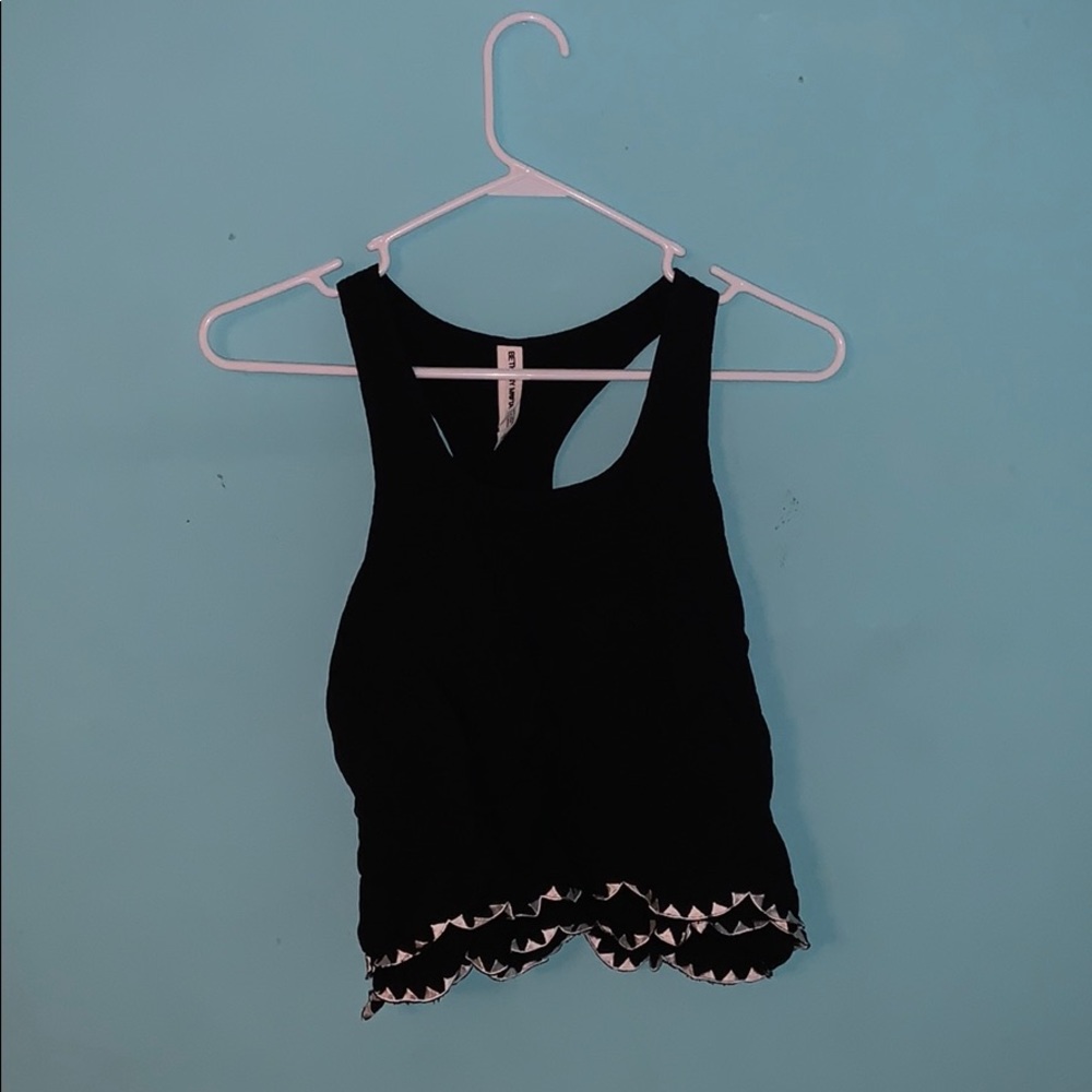 Black layered tank top XS
